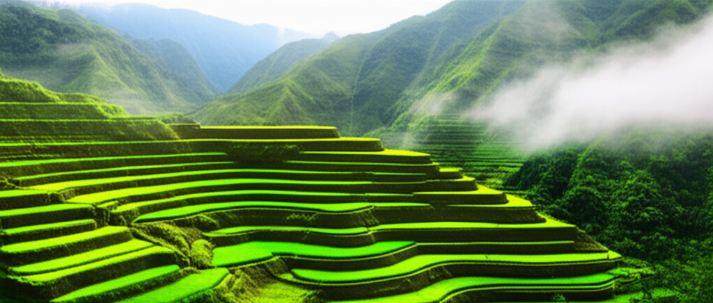 Banaue Batad rice terraces carved into mountain slopes