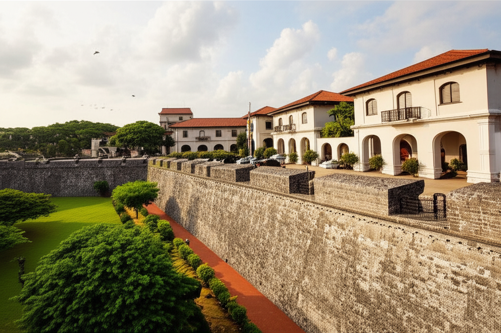 Manila Intramuros historic walled city with Spanish colonial architecture