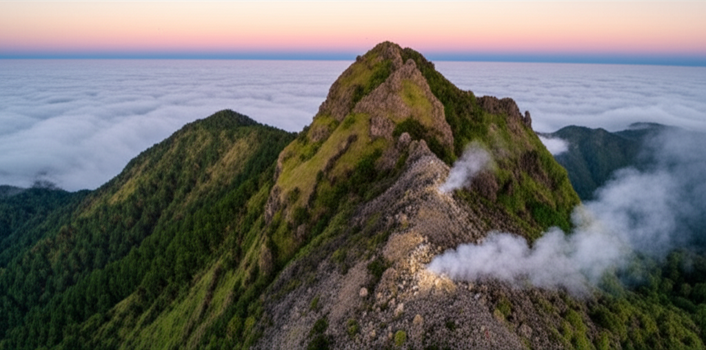 Mt. Apo summit boulder field above clouds