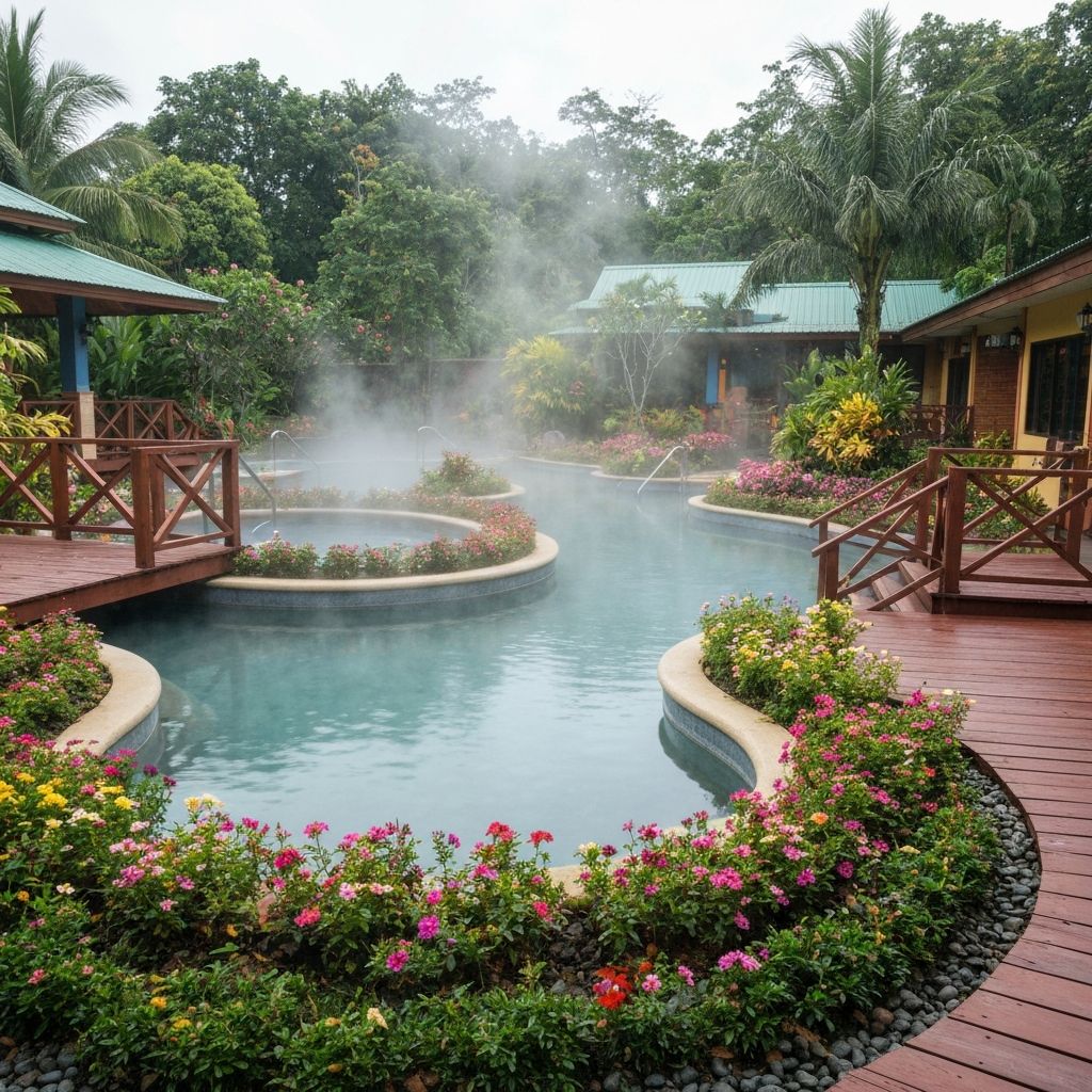 Hot spring resort pools in Los Baños, Laguna