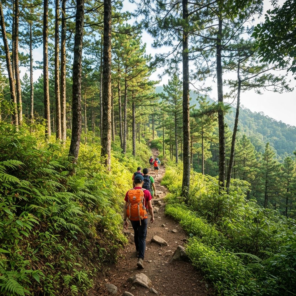 Hiking trail through Mt. Makiling forest